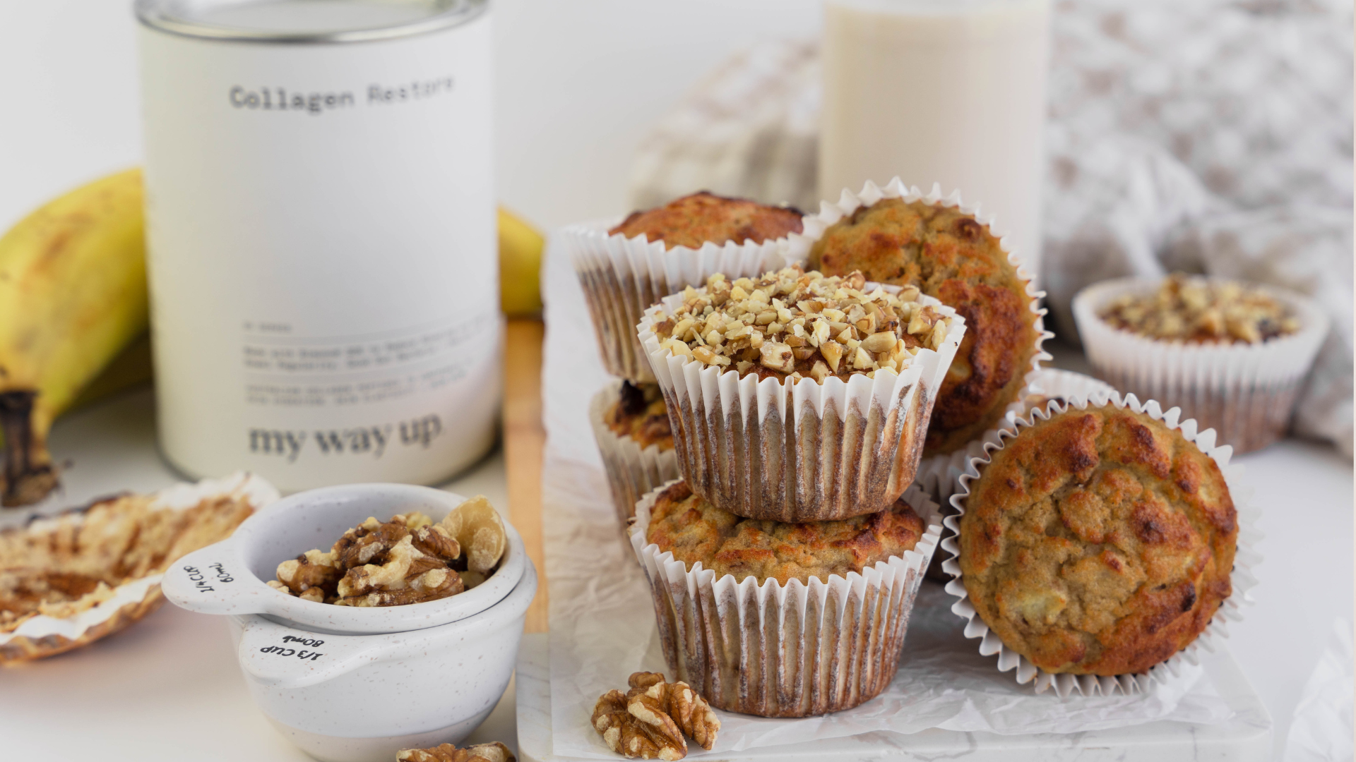 Gluten free Banana, Coconut & Collagen Muffins