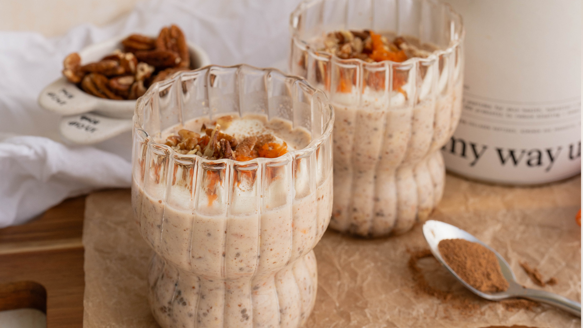Carrot Cake Collagen Overnight Oats